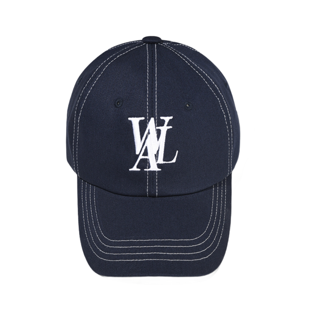 キャップ WOOALONG Signature Logo ball cap BLUE cap_logo_002bl Signature Logo ball cap - BLUE - 우알롱(WOOALONG)