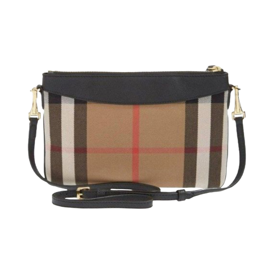 버버리 하우스체크 페이톤 크로스바디백 블랙(Burberry House Check Peyton Crossbody Bag Black) - 2
