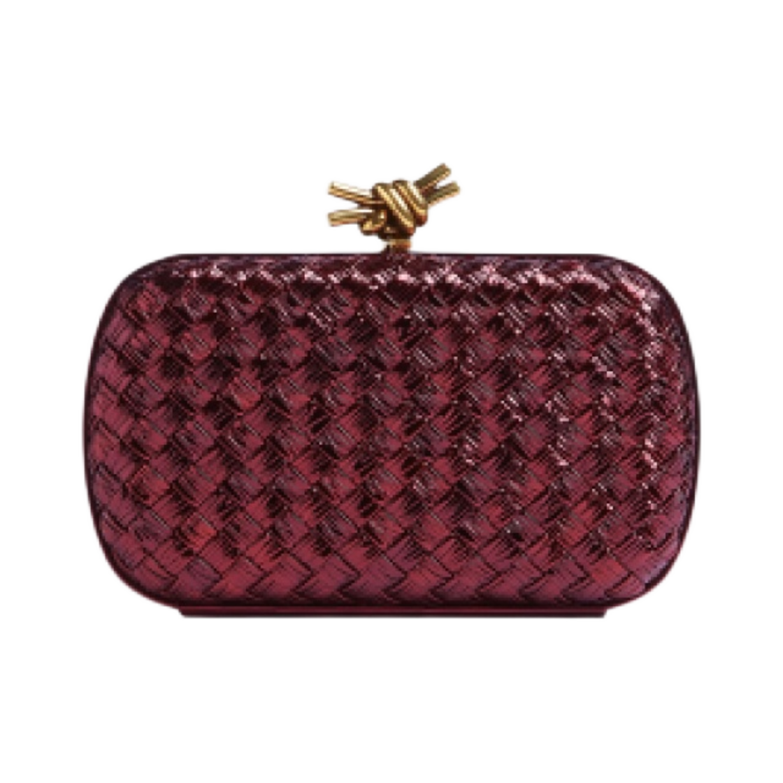 717622V2OG22229 Bottega Veneta Knot Clutch Wine - 대표 이미지 #1