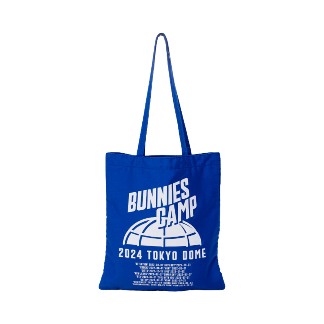 뉴진스 버니즈 캠프 2024 도쿄돔 토트백 블루(NewJeans Bunnies Camp 2024 Tokyo Dome Tote Bag Blue)