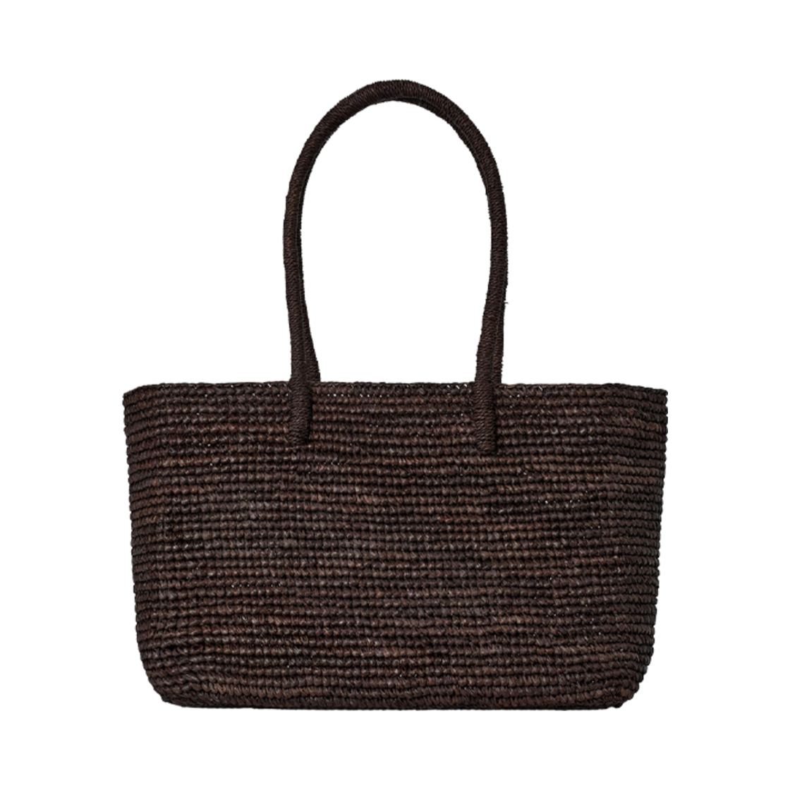 코스 라피아 우븐 미니 토트백 다크 브라운(COS Raffia Woven Mini Tote Bag Dark Brown) - 1