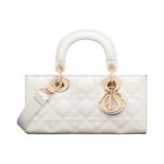 Dior Small Lady D Joy Bag Patent Cannage Calfskin Latte
