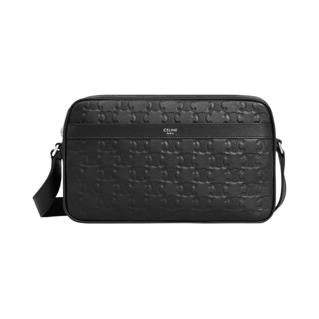 셀린느 트리옹프 엠보스드 카프스킨 미디움 메신저 블랙