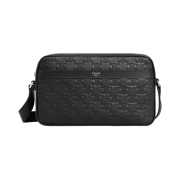 Celine Medium Messenger in Calfskin with Triomphe Embossed Black