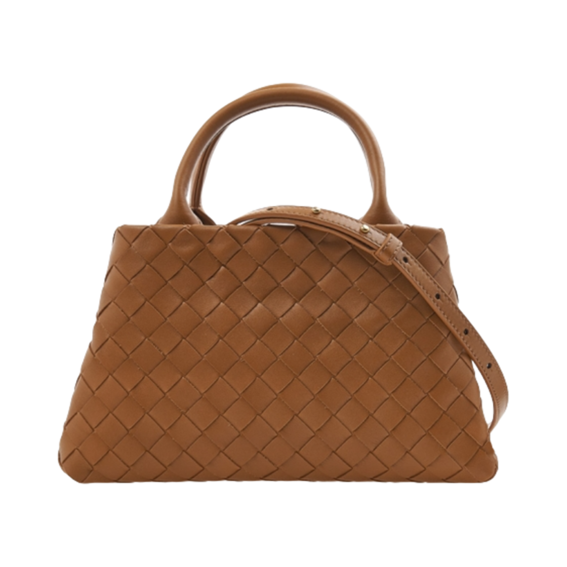 607326V48A12593 Bottega Veneta Intrecciato Shoulder Bag Camel