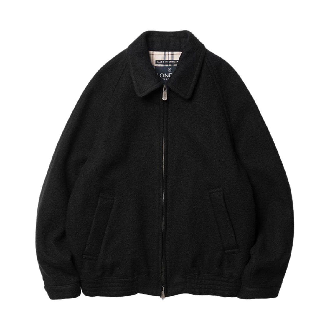 런던 트레디션 카라 울 블루종 블랙