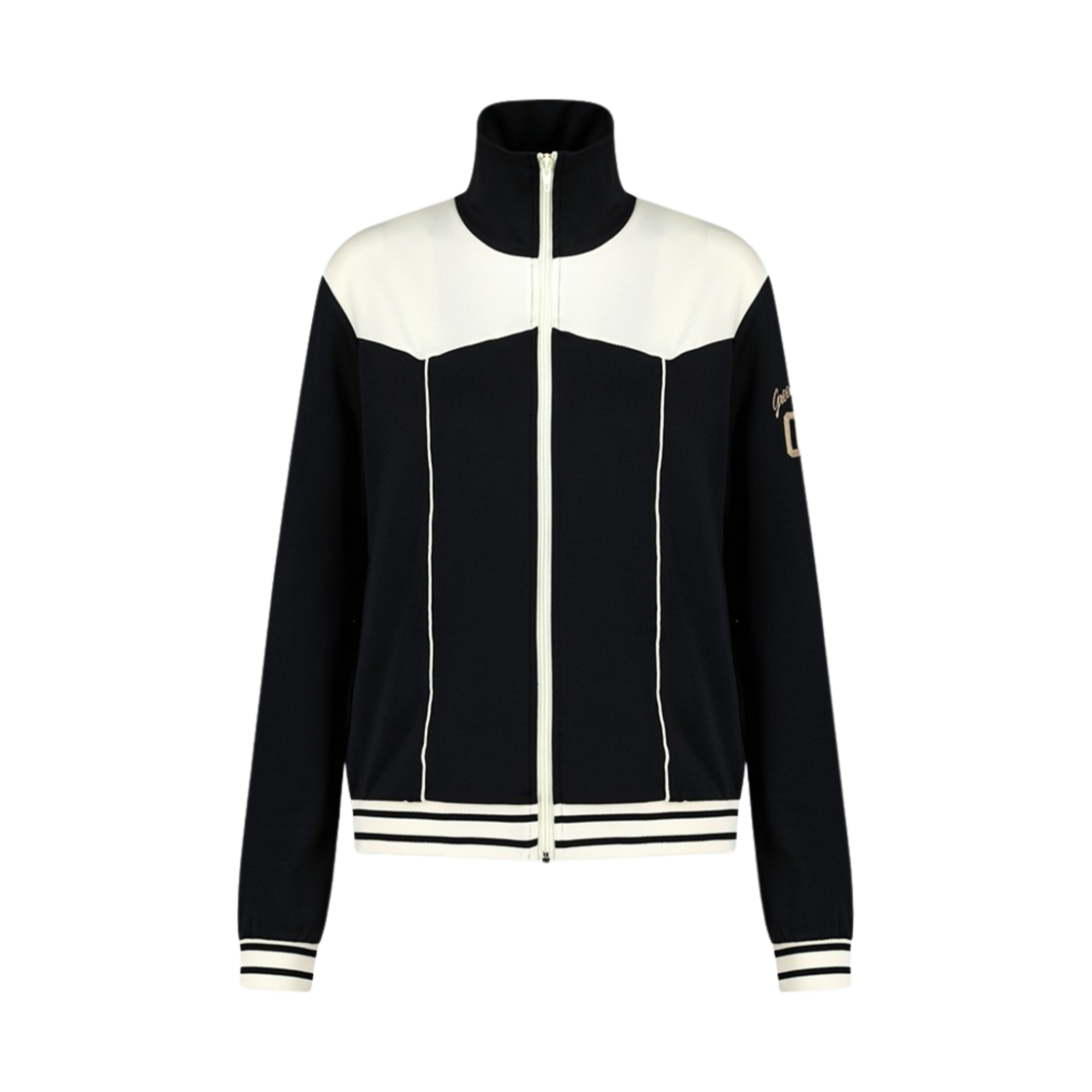 그린버터 우먼 웨스턴 체인 트랙 자켓 블랙(Greenbutter Women Western Chain Track Jacket Black)
