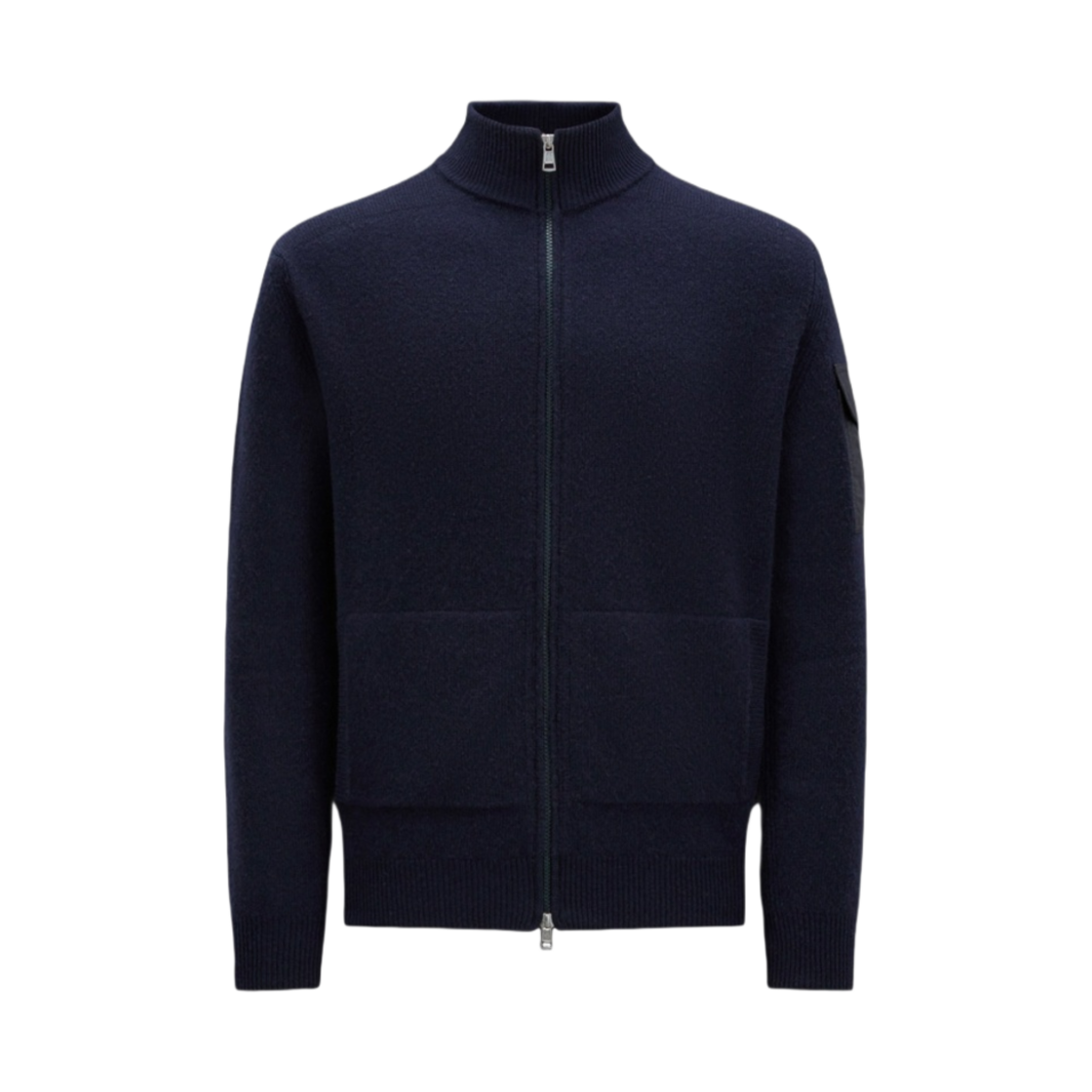 I2-091-9B00012-M1241-750 Moncler Zip-Up Wool Cardigan Navy Blue - 23FW