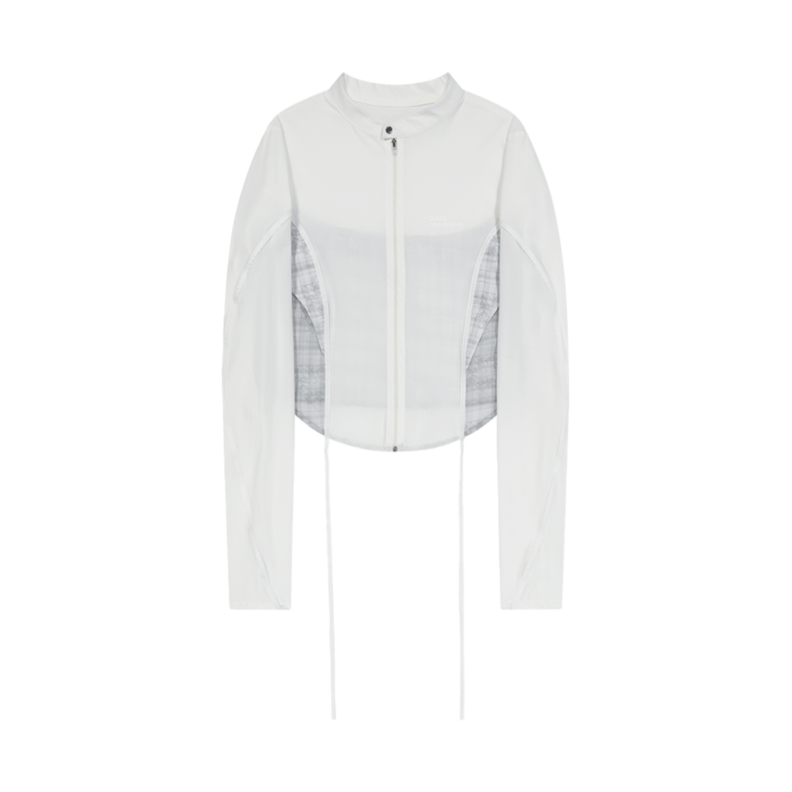 오호스 스트랩 트리밍 패턴 자켓 오프 화이트(OJOS Strap Trimming Pattern Jacket Off White)