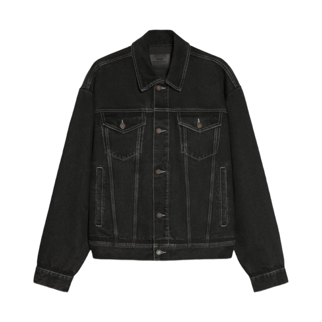 1667/202/800 Zara Steven Meisel Cocoon Denim Jacket Black