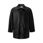 (W) Threetimes Ethan Leather Jacket Black