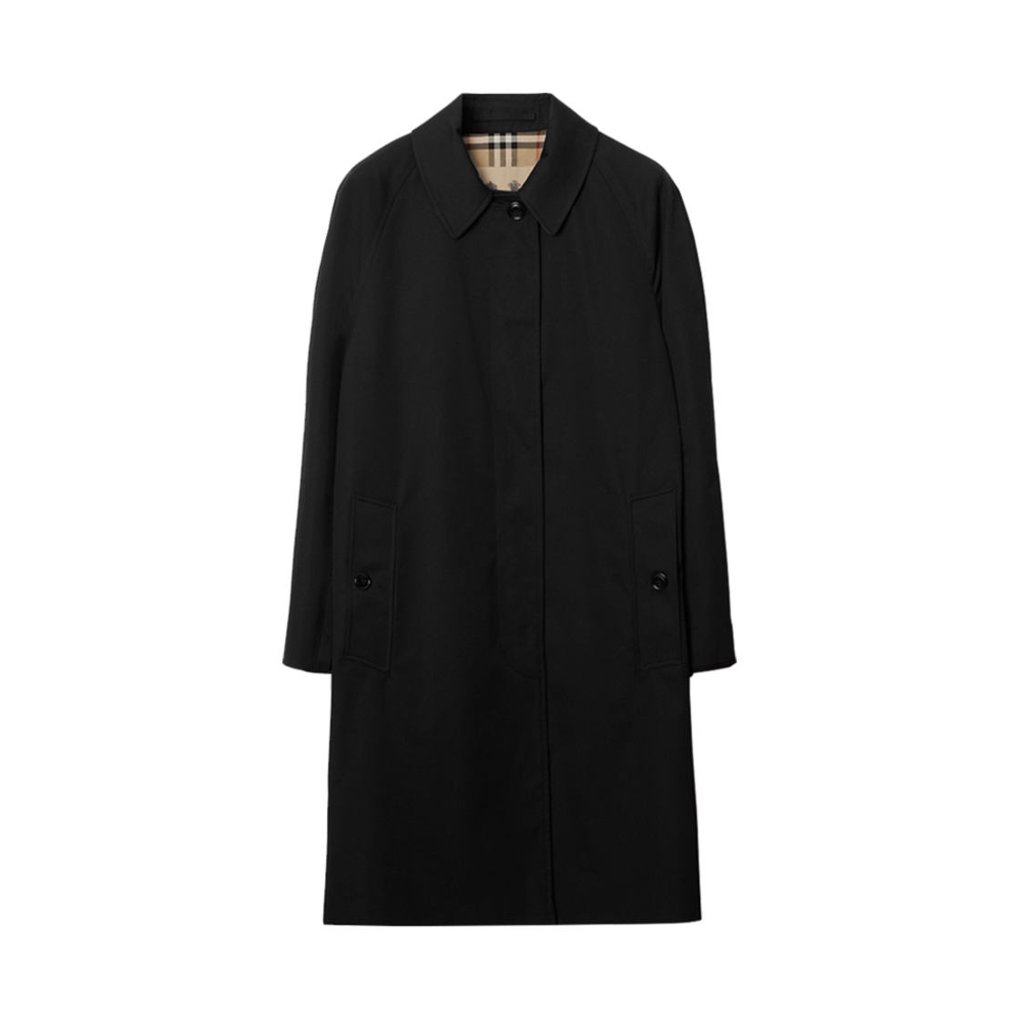 (W) 버버리 캠든 헤리티지 카 코트 블랙((W) Burberry Camden Heritage Car Coat Black) - 1