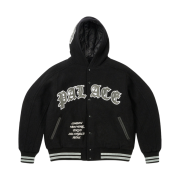 Palace Hooded Varsity Jacket Black - 24FW
