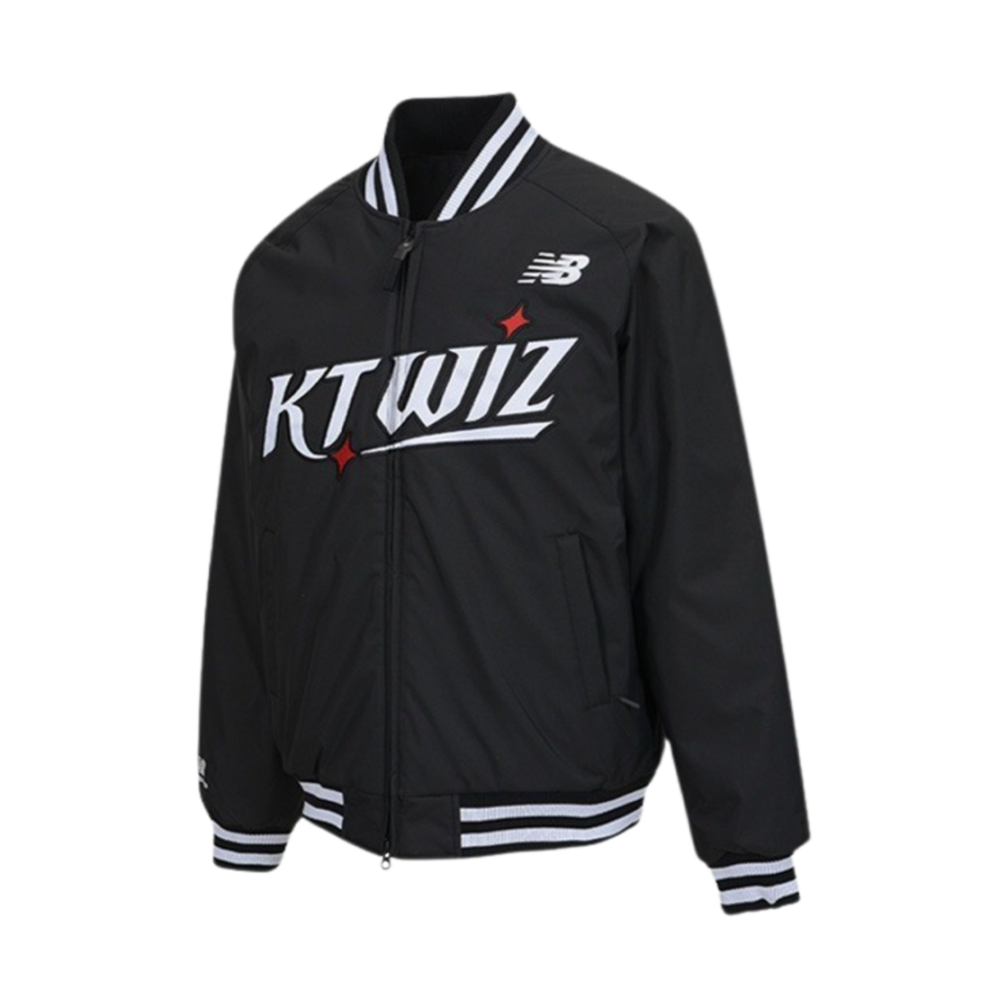 KT 위즈 x 뉴발란스 2024 어센틱 춘추 자켓 블랙(KT Wiz x New Balance 2024 Authentic Spring Autumn Jacket Black)