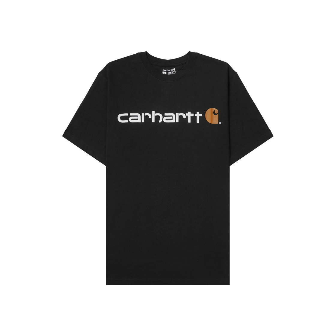 칼하트 루즈핏 헤비웨이트 레귤러 숏슬리브 로고 그래픽 티셔츠 블랙(Carhartt Loose Fit Heavyweight Regular Short Sleeve Logo Graphic T-Shirt Black)