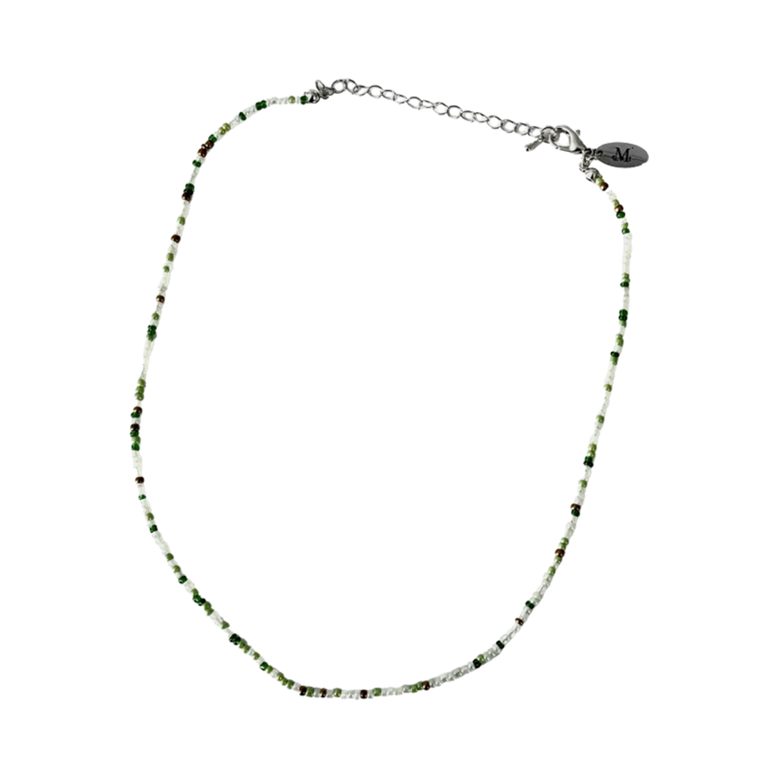 무센트 리즈 시그니처 비즈 목걸이 그린(MUCENT Leeds Signature Biz Necklace Green)