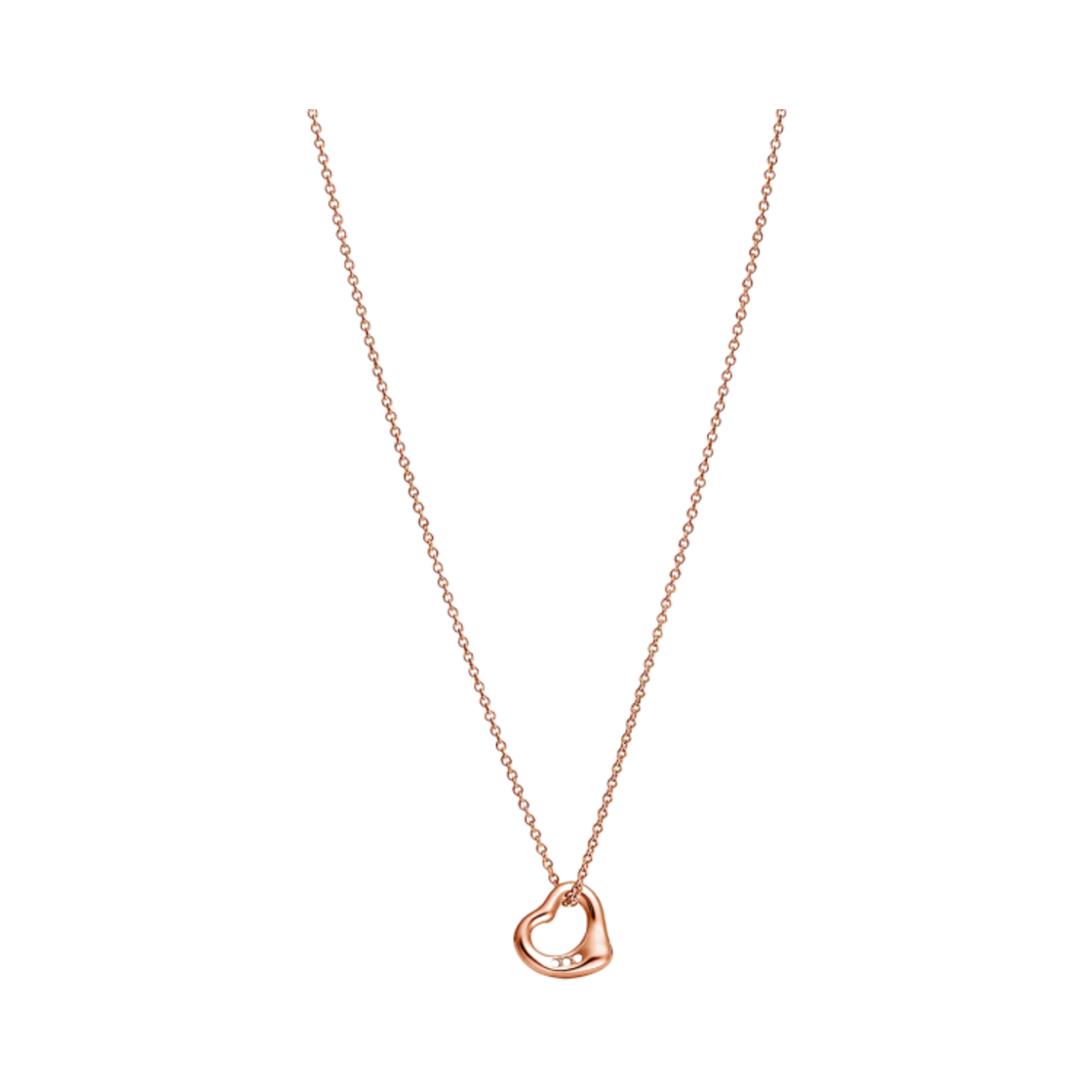 티파니 앤 코 엘사 퍼레티 오픈 하트 펜던트 18K 로즈 골드 다이아몬드(Tiffany & Co. Elsa Peretti Open Heart Pendant 18K Rose Gold with Diamond)