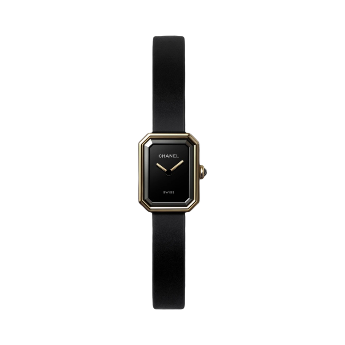 샤넬 프리미에르 리본 워치 블랙 래커드 옐로우 골드 티타늄 블랙 러버(Chanel Premiere Ribbon Watch Black Lacquered Yellow Gold Titanium Black Rubber)