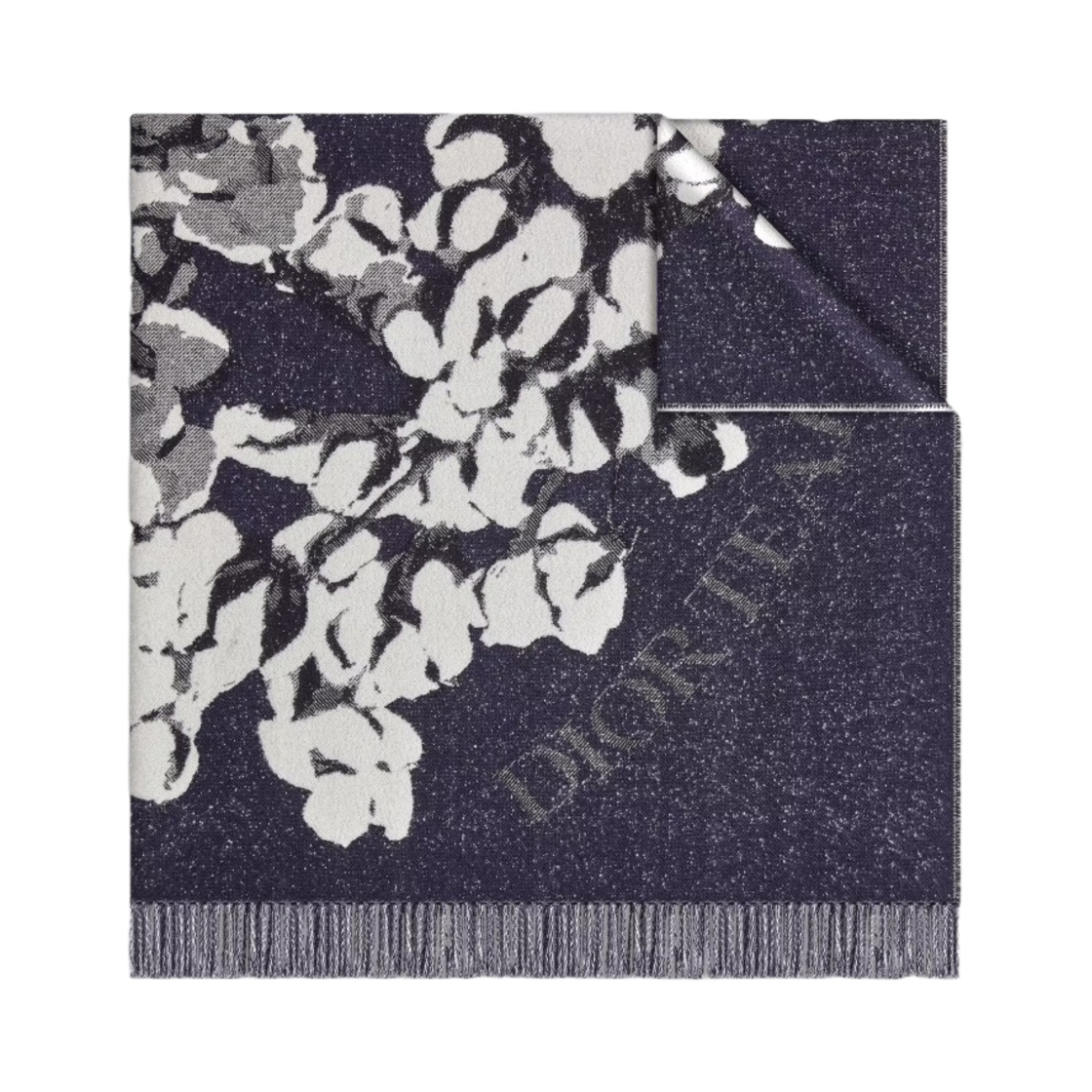 디올 x 데님 티어스 디올 티어스 블랭킷 캐시미어 울 실크 네이비 블루 화이트(Dior x Denim Tears Dior Tears Blanket Cashmere Wool and Silk Navy Blue White) - 1