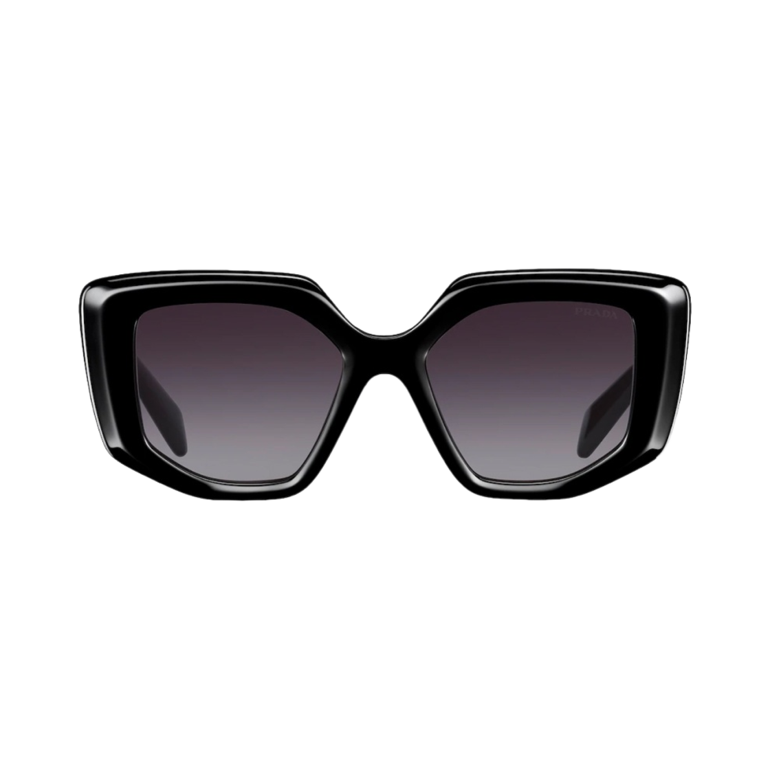 (W) 프라다 심볼 선글라스 그라디언트 그래파이트 렌즈 블랙 아세테이트((W) Prada Symbol Sunglasses Gradient Graphite Lenses Black Acetate) - 1