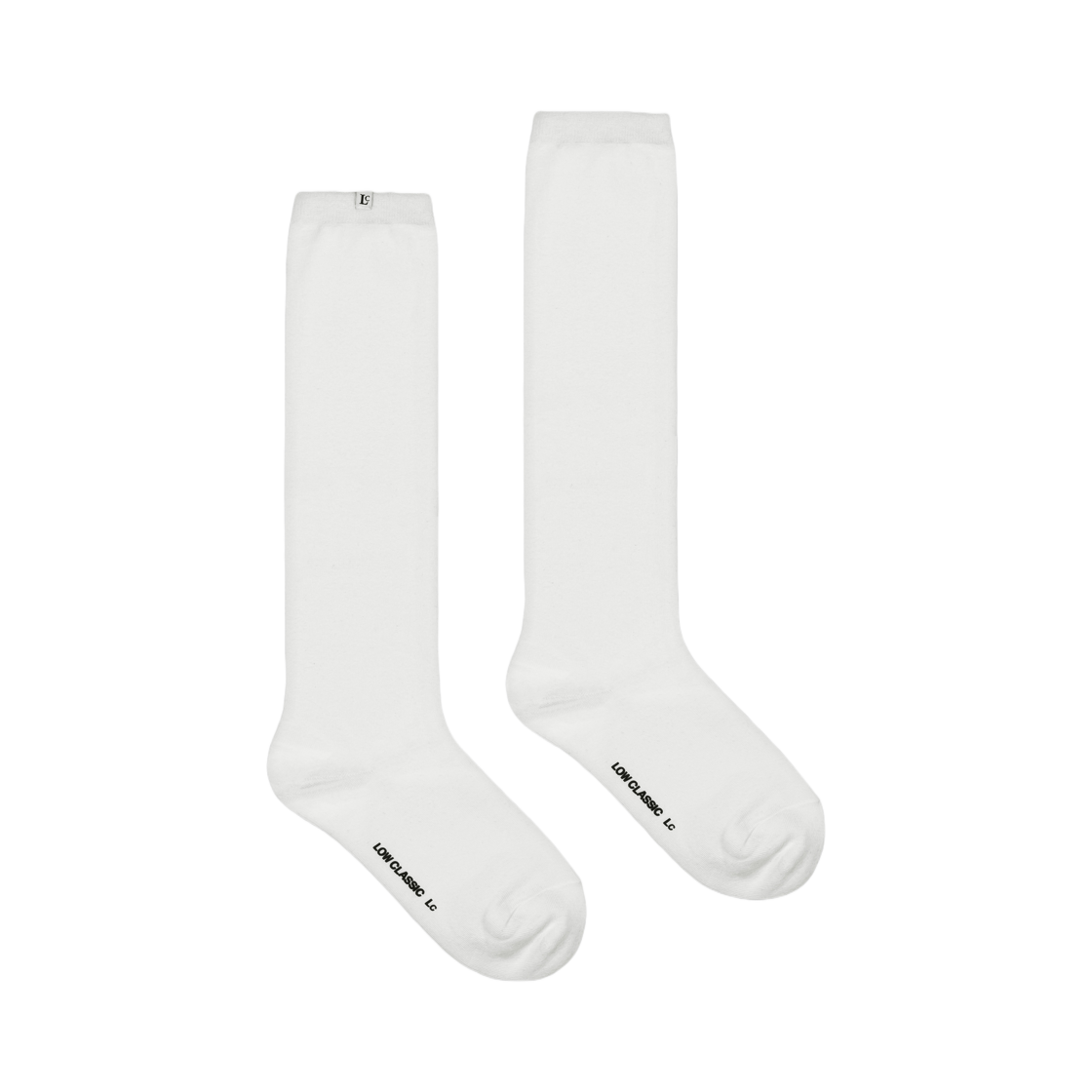 - (W) Low Classic Cotton Long Socks Ivory