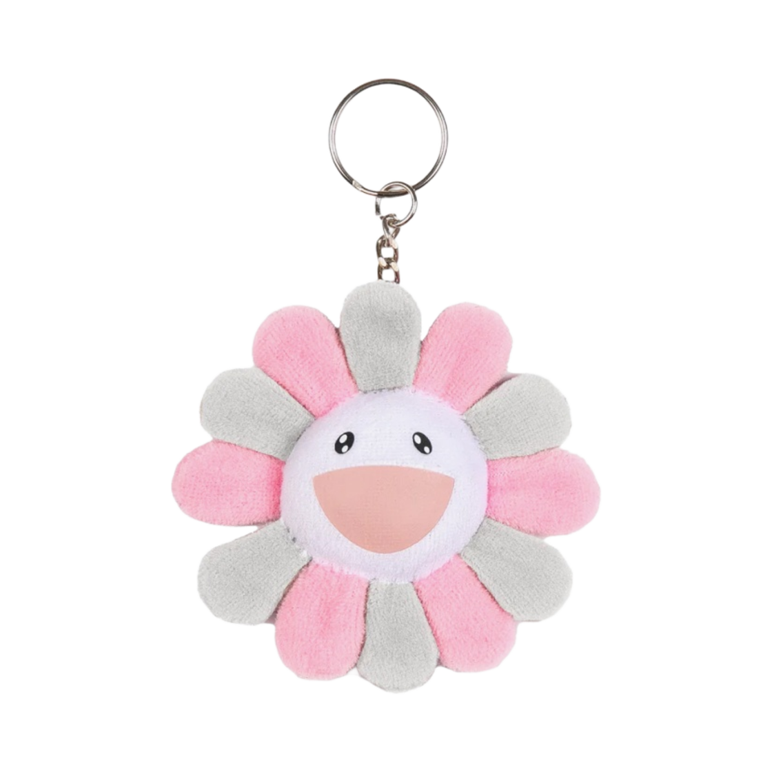 카이카이키키 x 블랙핑크 플라워 키링 핑크 그레이(Kaikai Kiki x Blackpink Flower Keyring Pink Grey)