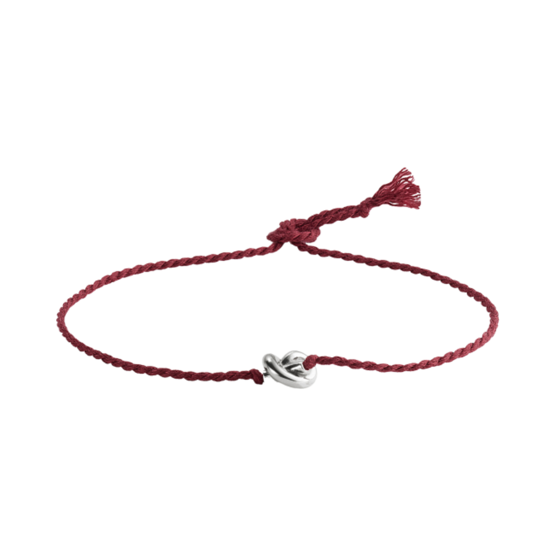 보테가 베네타 프렌드쉽 실크 브레이슬릿 실버 보르도(Bottega Veneta Friendship Silk Bracelet Silver Bordeaux)