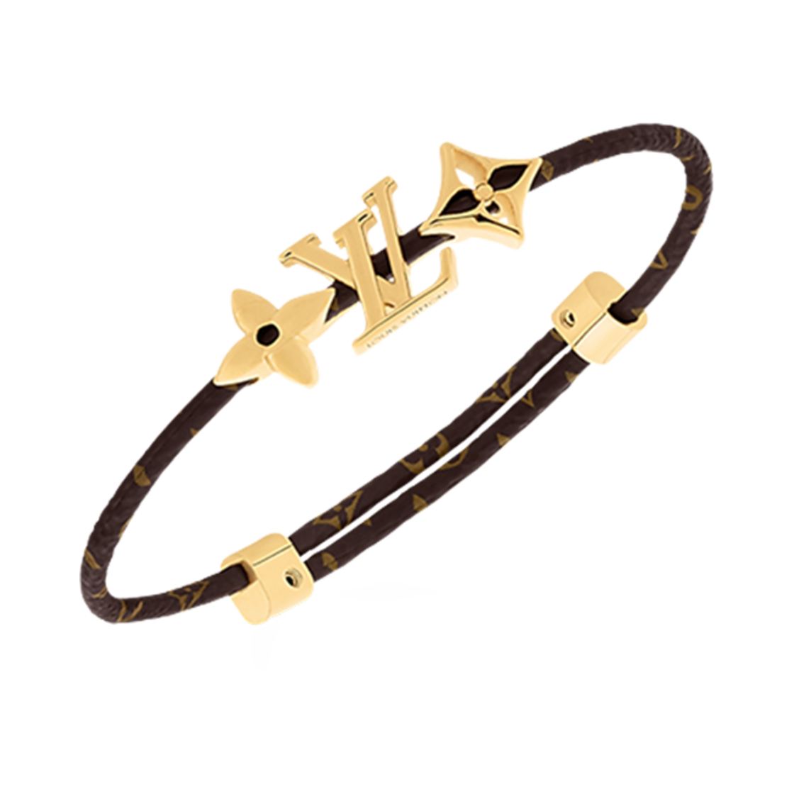 (W) 루이비통 LV 아이코닉 브레이슬릿 레더 모노그램 골드((W) Louis Vuitton LV Iconic Bracelet Other Leathers Monogram Gold) - 2