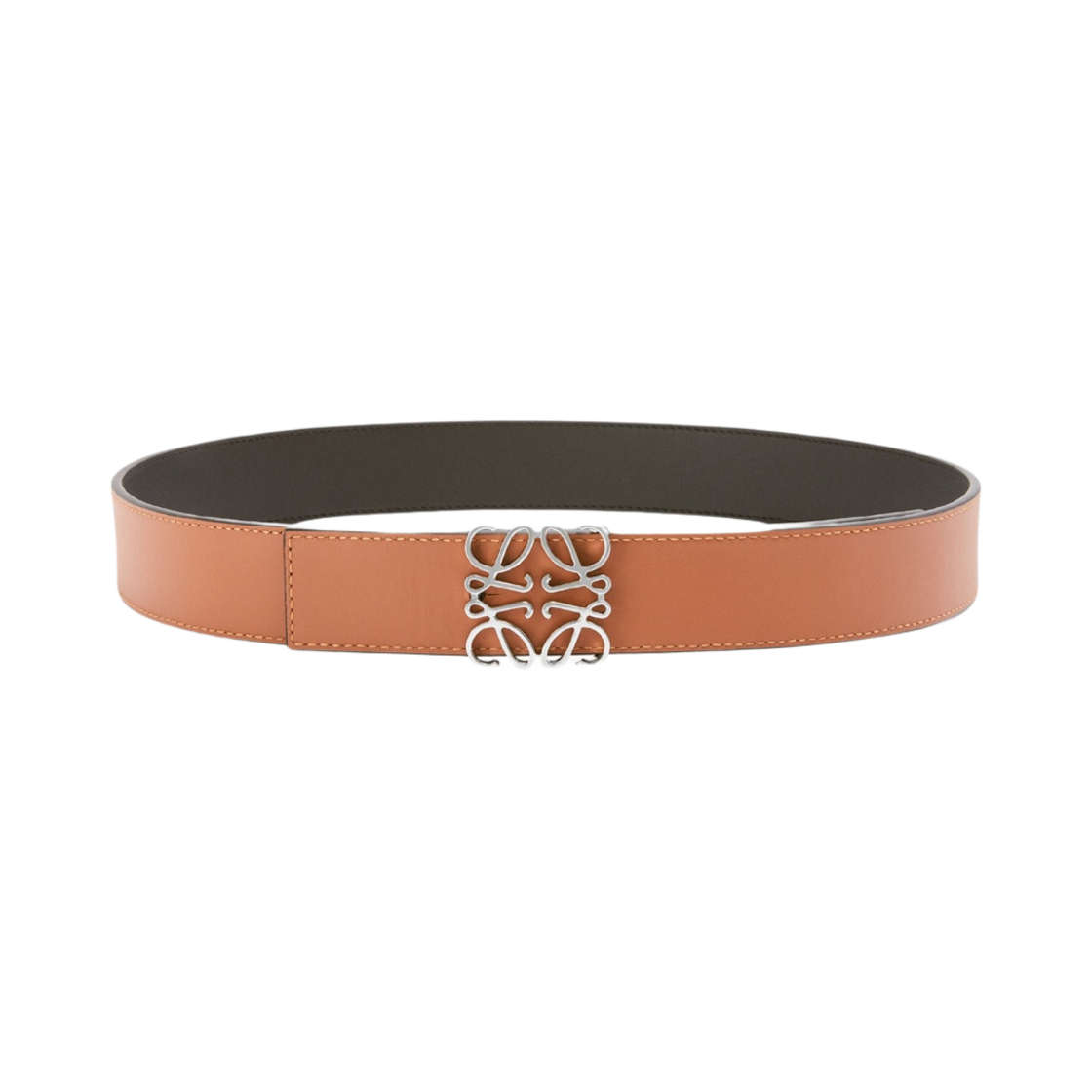 로에베 스무스 카프스킨 리버서블 아나그램 벨트 블랙 탄 팔라듐(Loewe Reversible Anagram Belt in Smooth Calfskin Black Tan Palladium) - 2