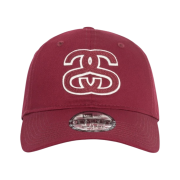 Stussy New Era 9Twenty SS Applique Strapback Burgundy
