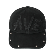 Aviemuah Applique Vintage Rivet Cap Vintage Black
