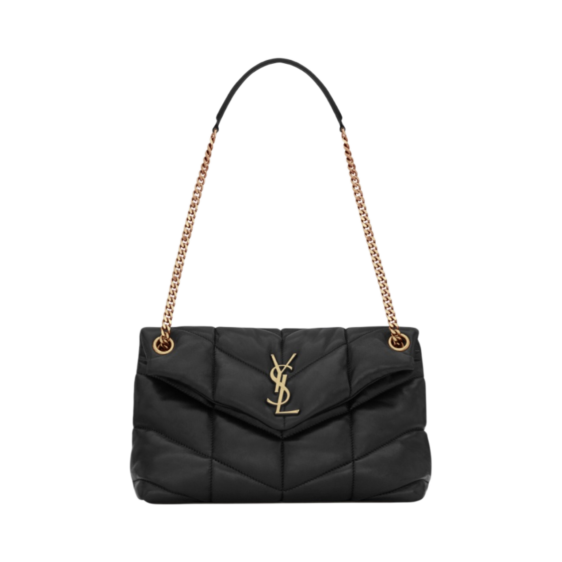 생로랑 퀼티드 램스킨 퍼퍼 스몰 체인백 블랙(Saint Laurent Puffer Small Chain Bag in Quilted Lambskin Black)