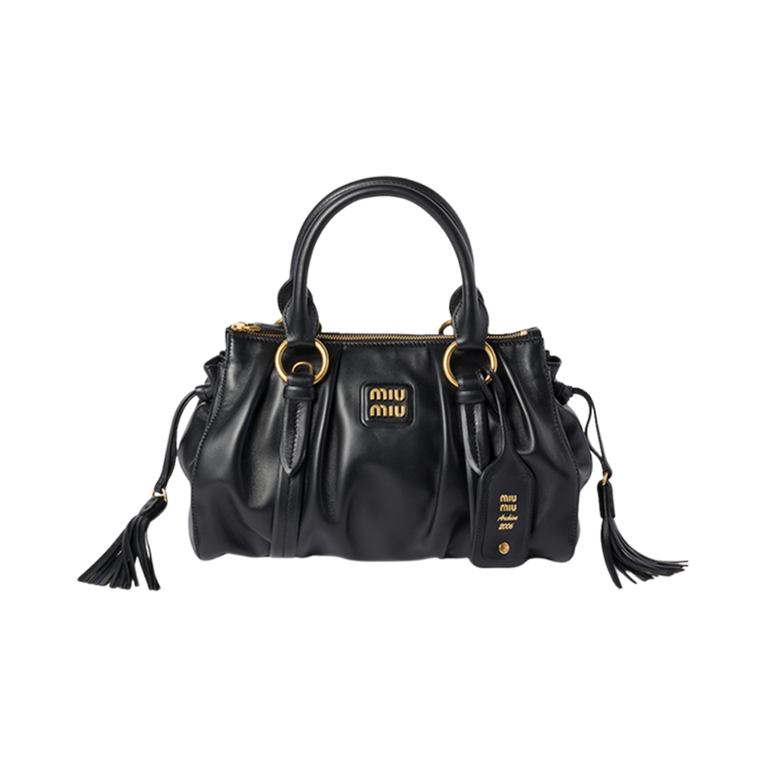 미우 미우 조이 나파 레더 백 블랙(Miu Miu Joie Nappa Leather Bag Black) - 1