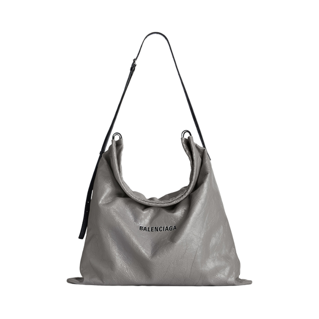 발렌시아가 쇼퍼 라지 더스트 백 크로스바디 파우치 그레이