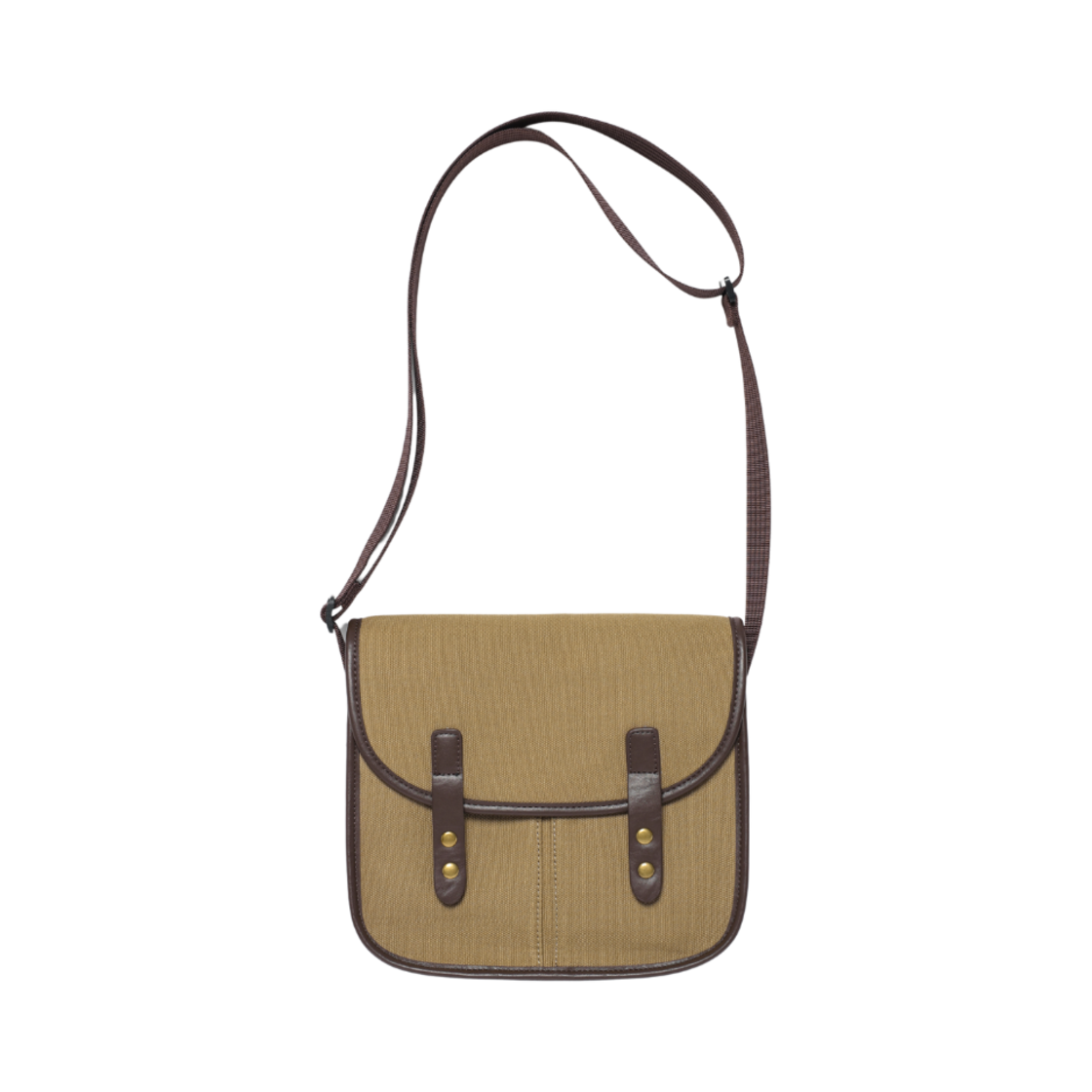 이스트서비스샵 캔버스 레더 버클 크로스백 카멜(eastserviceshop Canvas Leather Buckle Cross Bag Camel)
