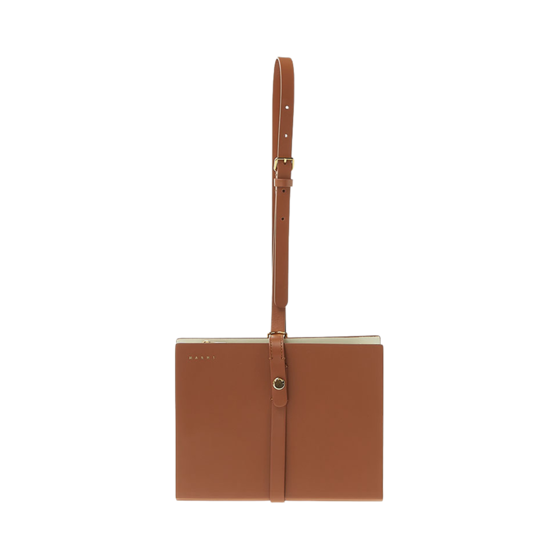 마르니 북 클러치 탄 오프 화이트(Marni Book Clutch Tan Off White) - 1