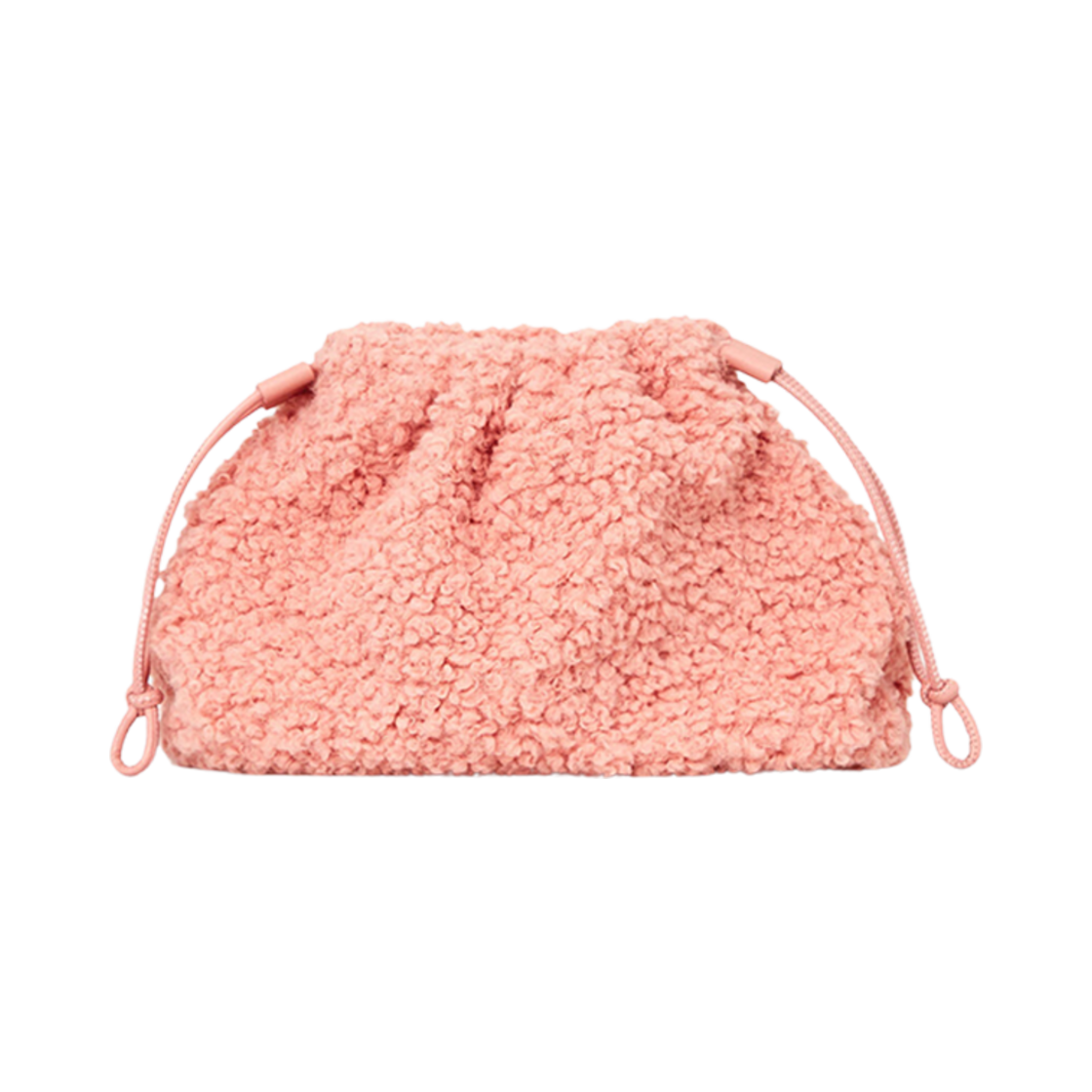 코스 카바텔리 포우 시어링 미니 클러치 핑크