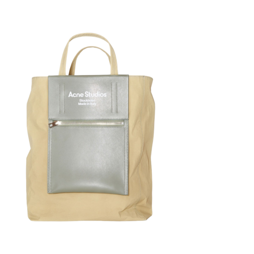 C10141-CXJ Acne Studios Papery Recycled Nylon Tote Bag Olive Green