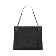 Saint Laurent Niki Shopping In Vintage Leather Black