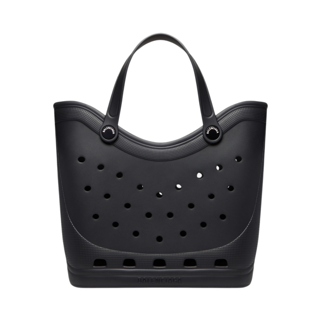 발렌시아가 x 크록스 러버 라지 토트백 블랙