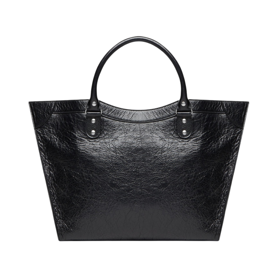 발렌시아가 네오 클래식 업사이드 다운 라지 이스트 웨스트 토트백 블랙(Balenciaga Neo Classic Upside Down Large East-West Tote Bag Black) - 3