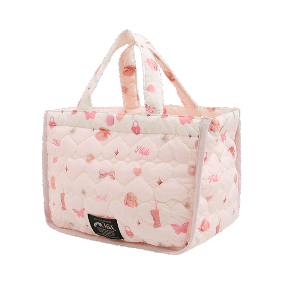 [KREAM 단독] 네이비 3온스 하트 퀼팅 미니 백 핑크([KREAM 단독] Neib 3oz Heart Quilted Mini Bag Pink)