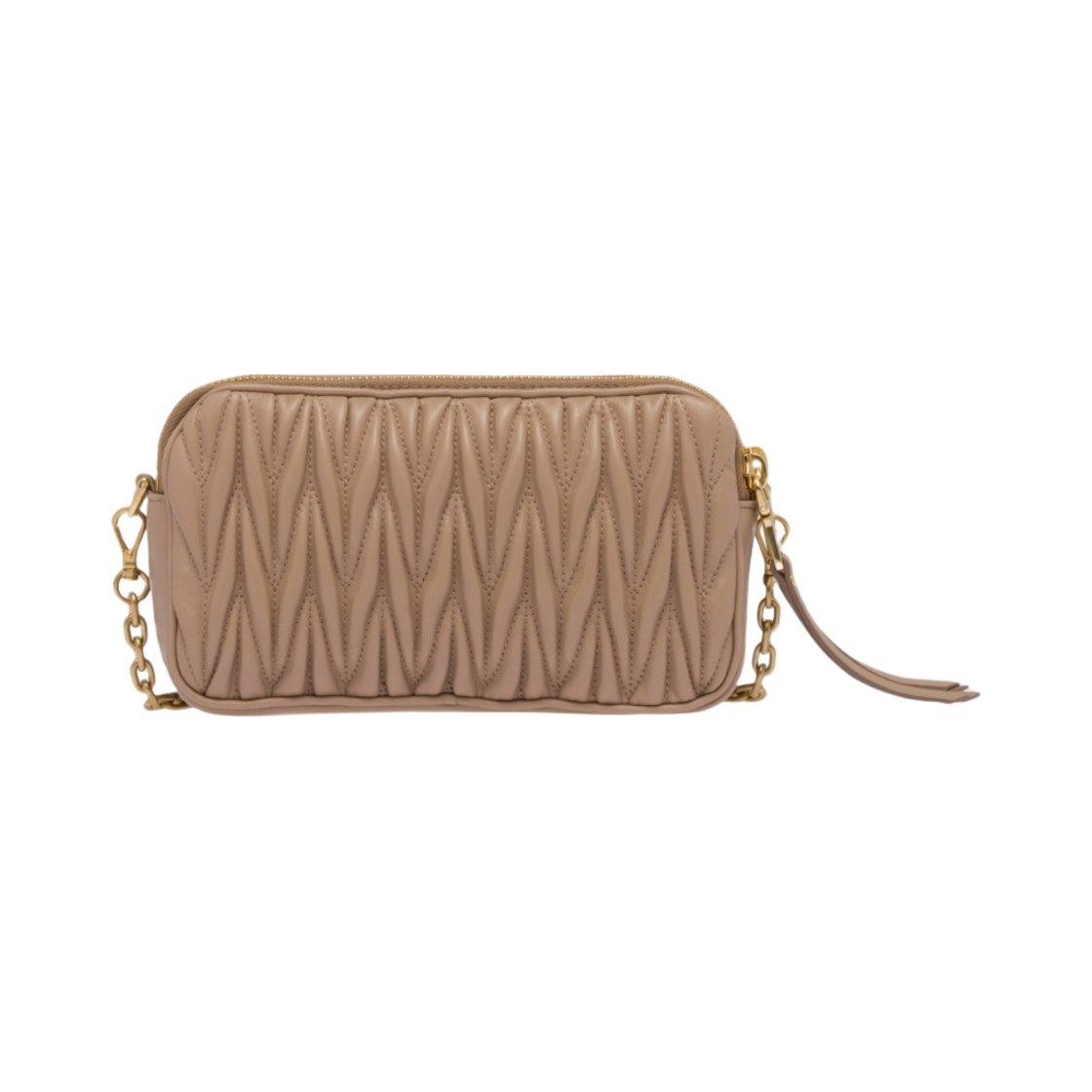 미우 미우 마테라쎄 나파 가죽 미니백 카메오(Miu Miu Matelasse Nappa Leather Mini Bag Cameo) - 3