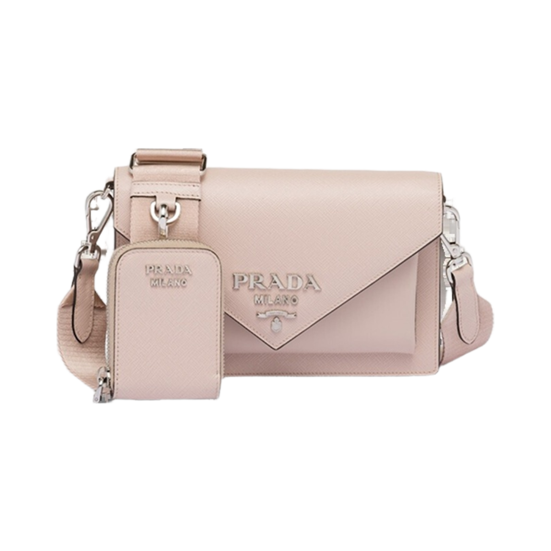 프라다 사피아노 레더 미니 엔벨로프 백 워터 릴리(Prada Saffiano Leather Mini Envelope Bag Water Lily) - 1
