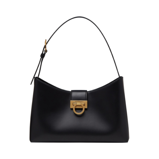 Ferragamo Trifolio Shoulder Bag Black