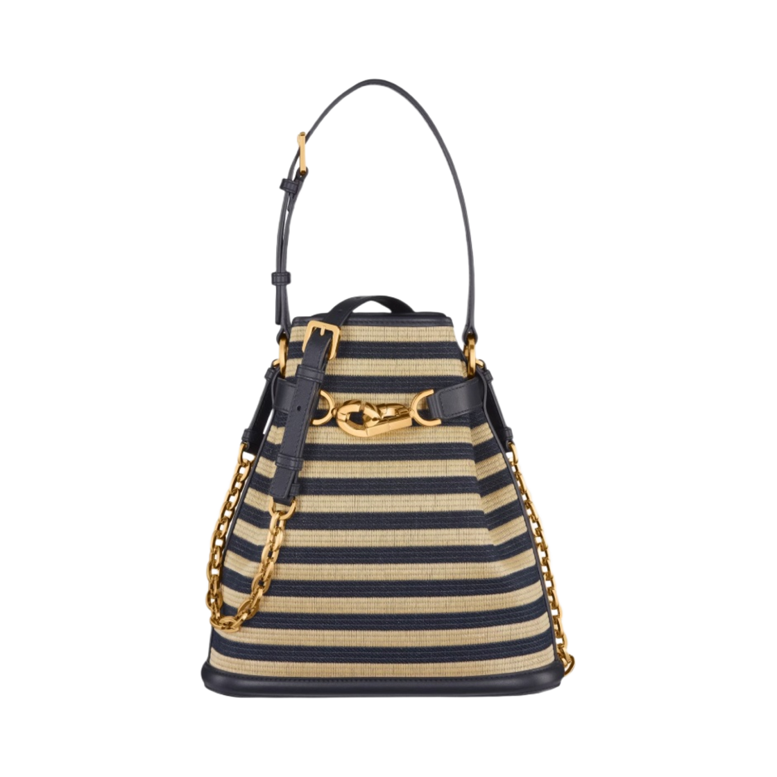 디올 미디움 세 디올 백 내츄럴 데님 블루 마리니에르 라피아(Dior Medium C'est Dior Bag Mariniere Raffia Natural Denim Blue) - 1