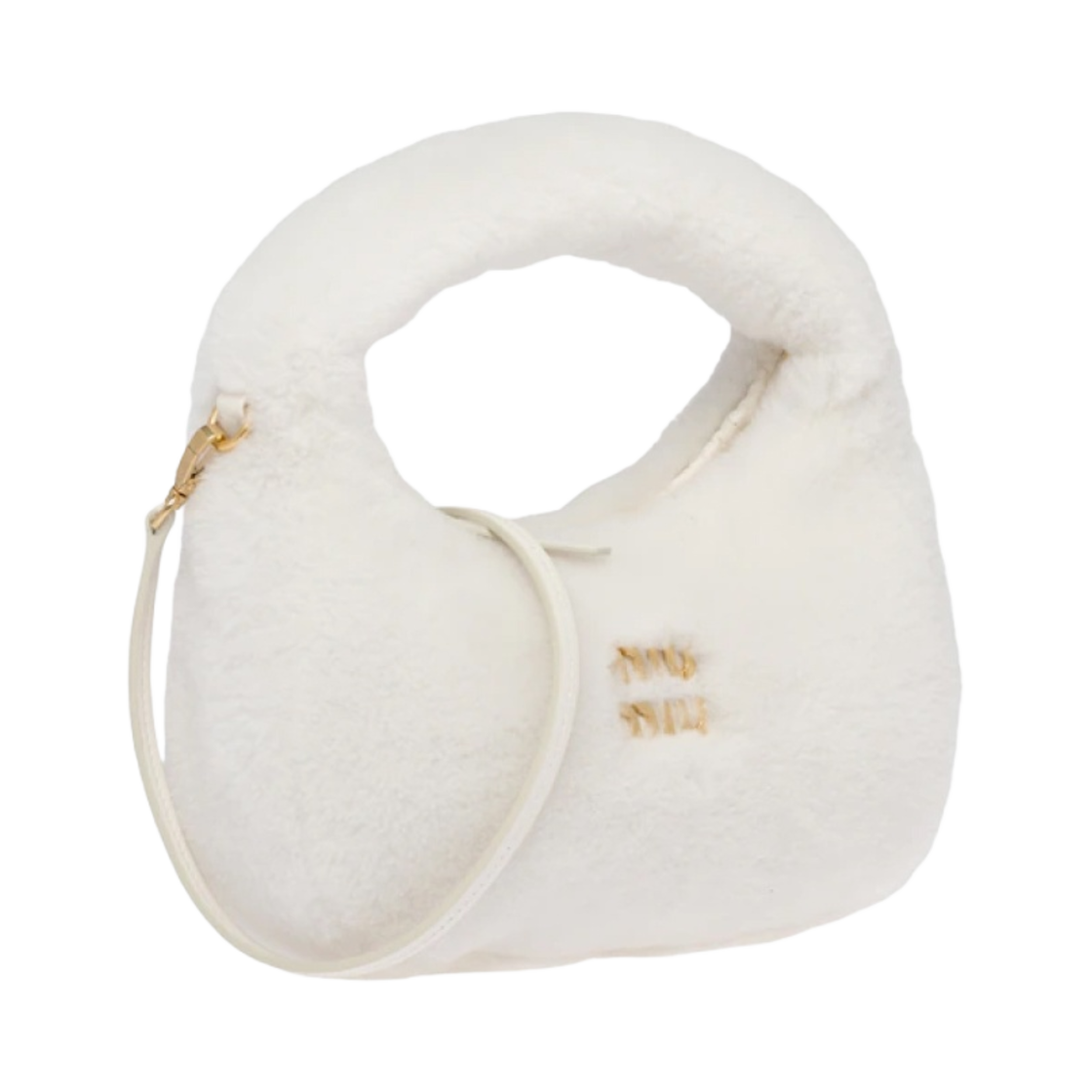 미우 미우 완더 양가죽 호보백 화이트(Miu Miu Wander Sheepskin Hobo Bag White) - 2