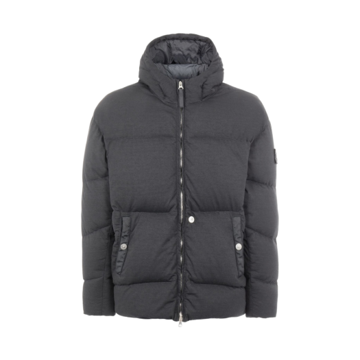 Stone Island Shadow Project 40103 High Density R-Nylon Jersey Garment Dyed Hooded Down Jacket Charcoal - 21FW