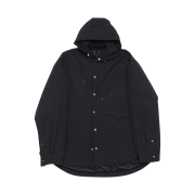 Haleine 2Way Hooded Shirts Down Jacket Black