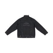 Balenciaga 3B Sports Icon Large Fit Japanese Denim Jacket Black
